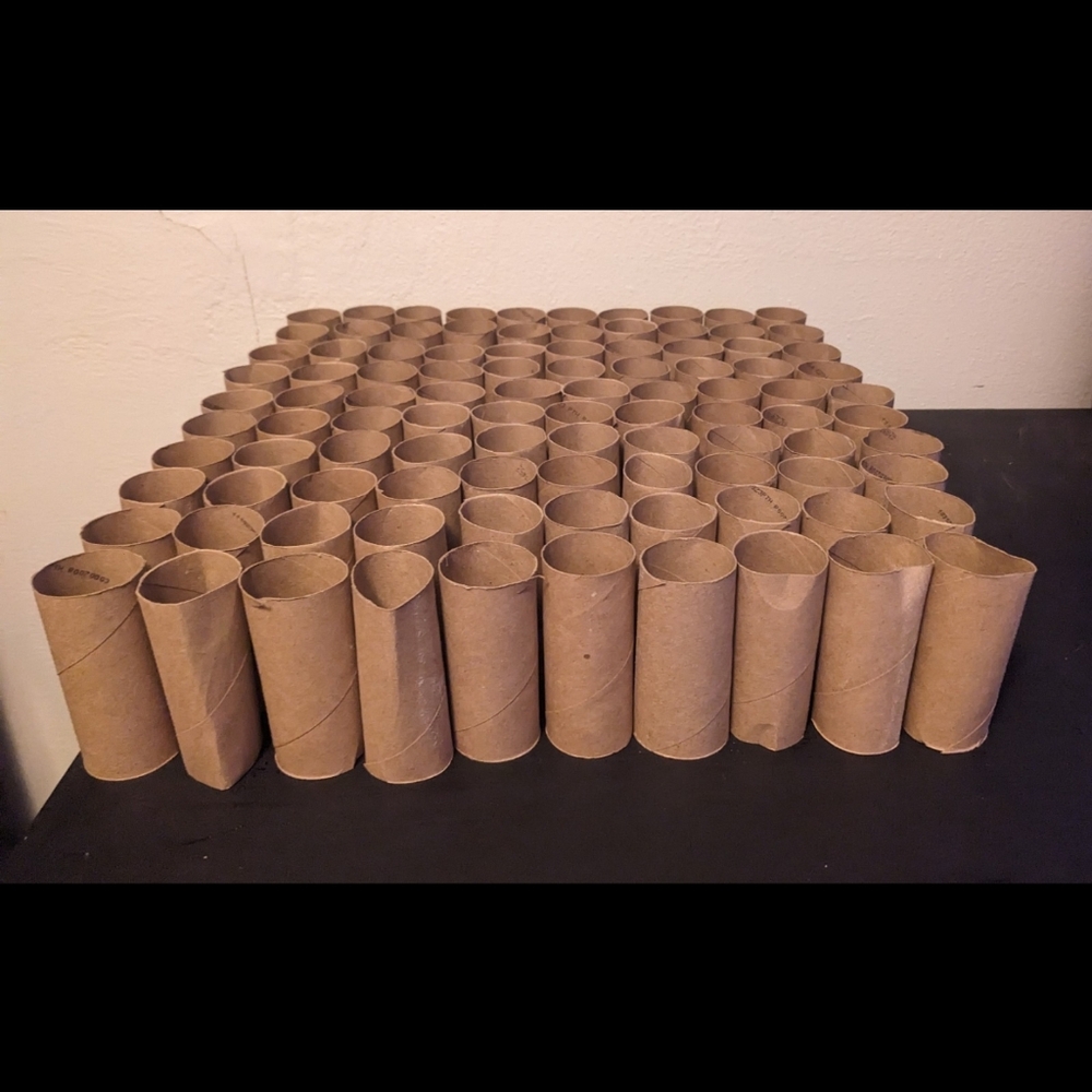 100 Empty Brown Toilet Paper Rolls For Arts & Crafts